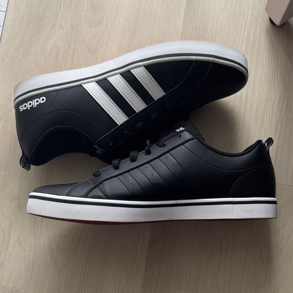 Adidas Men's Black and White VS Pace Sneakers 11